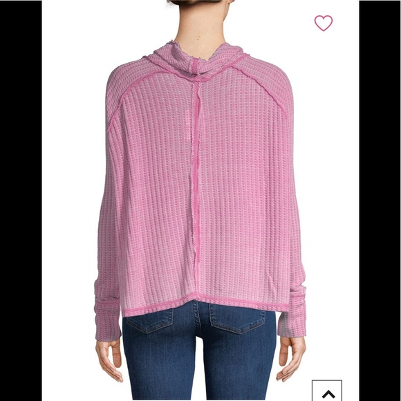Free People Wildcat Cowlneck Thermal In Rose - Picture 4 of 8